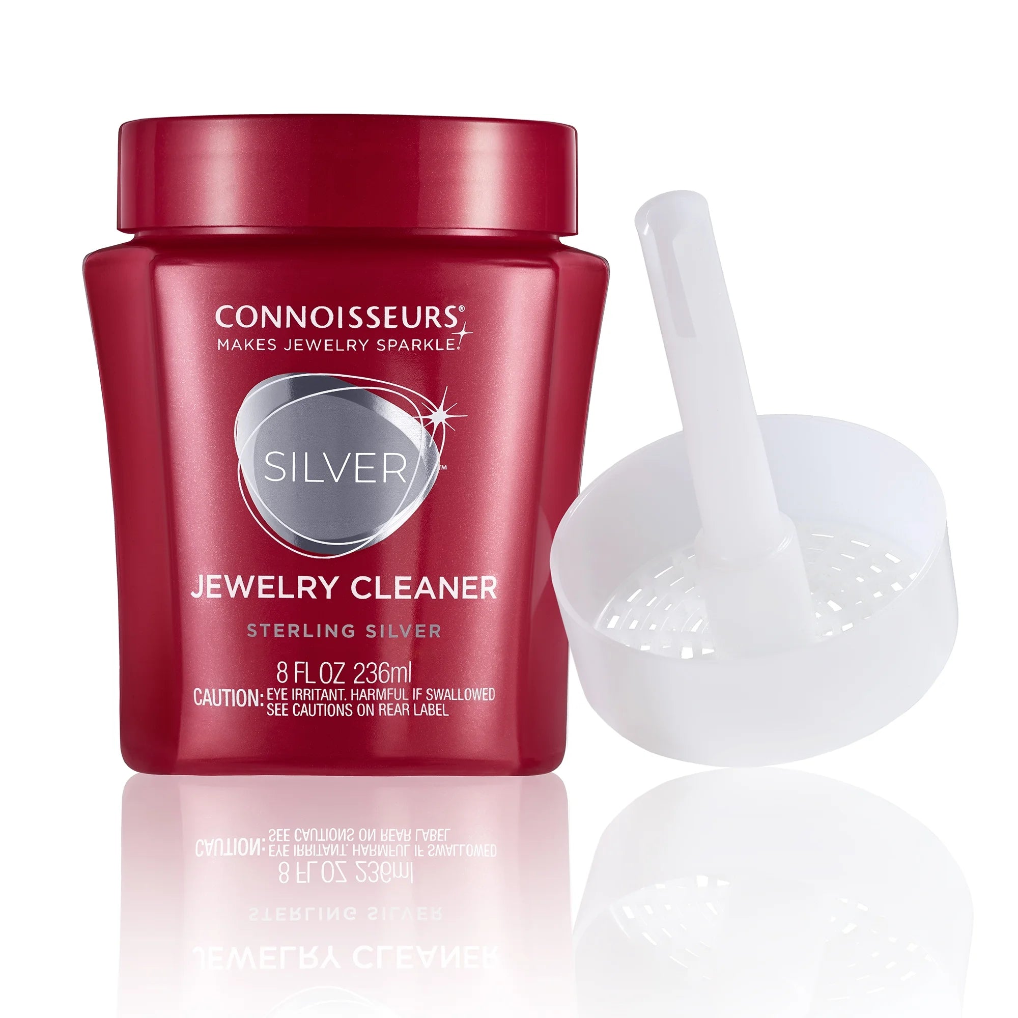 Silver Jewelry Cleaner, Liquid Dip Jewelry Cleaner in Red Jar