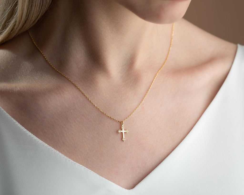 Grace & Glow Cross Necklace – Faith Wrapped in Pure Elegance